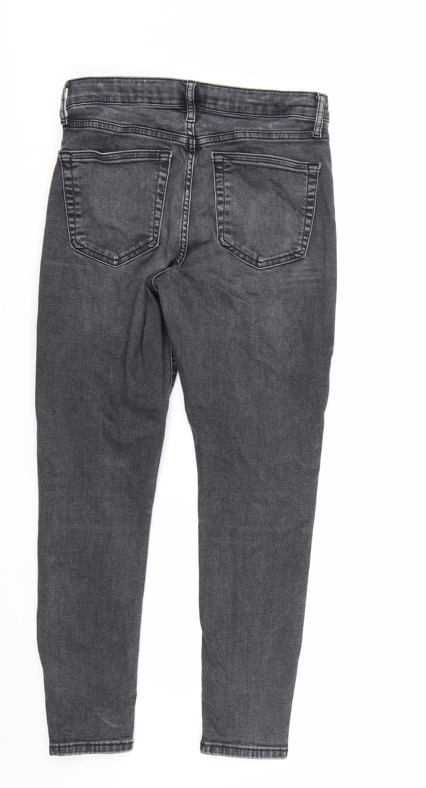 Topshop Womens Black  Denim Skinny Jeans Size 28 L24 in