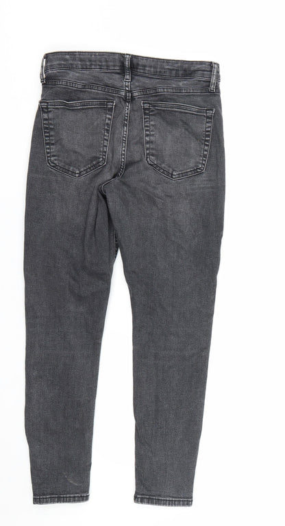 Topshop Womens Black  Denim Skinny Jeans Size 28 L24 in