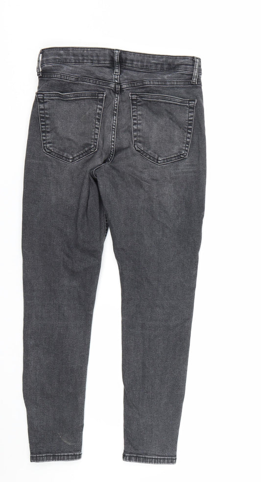 Topshop Womens Black  Denim Skinny Jeans Size 28 L24 in