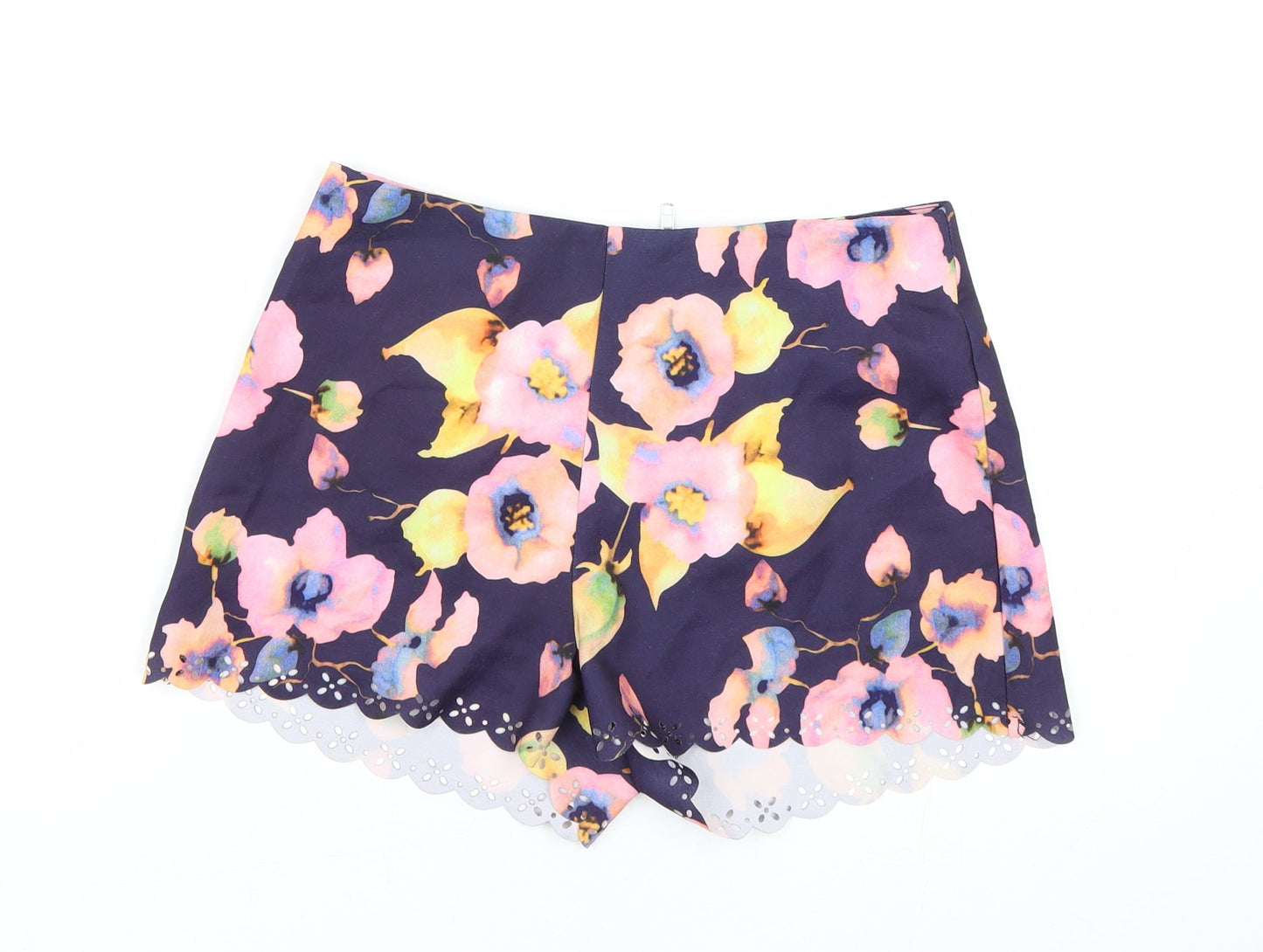 Parisian Womens Multicoloured Floral  Paperbag Shorts Size 8