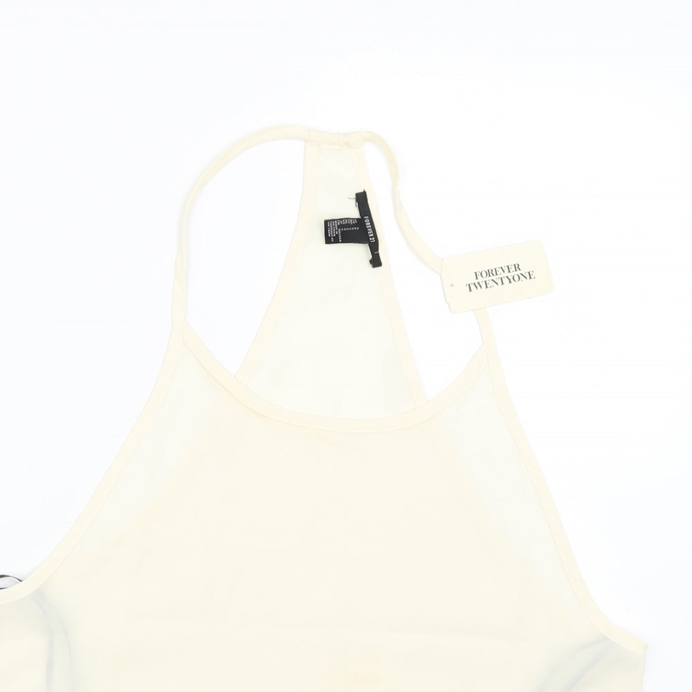 FOREVER 21 Womens Beige   Basic Tank Size S
