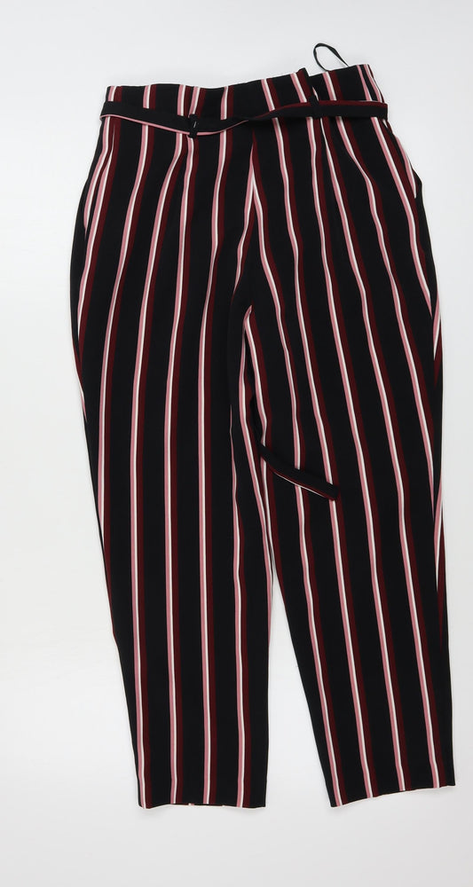 Miss Selfridge  Womens Black Striped  Trousers  Size 8 L24 in