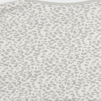 Avenue Womens White Animal Print  Pullover Jumper Size 10