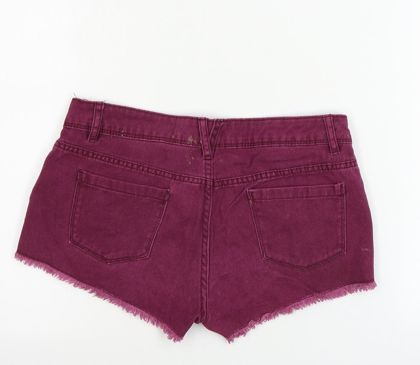 denim co Womens Purple   Cut-Off Shorts Size 8
