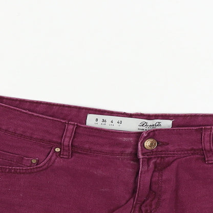 denim co Womens Purple   Cut-Off Shorts Size 8