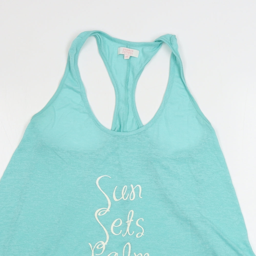 Papaya  Womens Green   Basic Blouse Size M