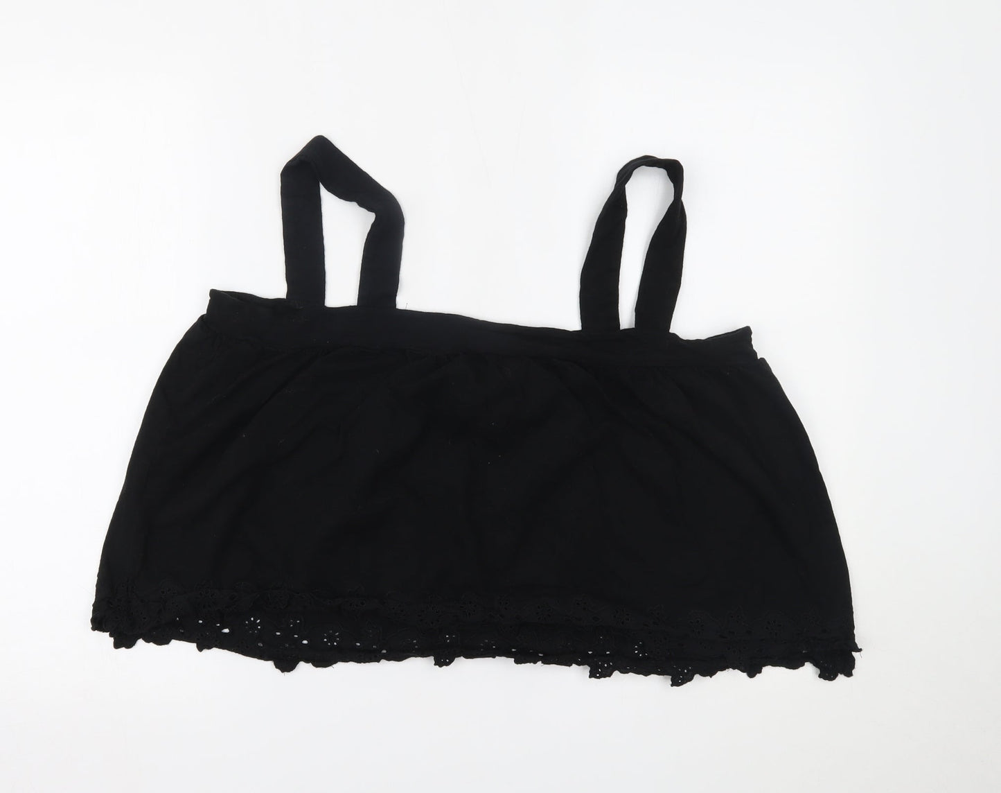 Womens UK Size XL H&M Black Cropped Tank
