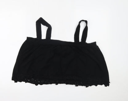 Womens UK Size XL H&M Black Cropped Tank