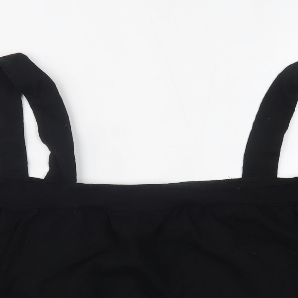 Womens UK Size XL H&M Black Cropped Tank