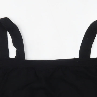 Womens UK Size XL H&M Black Cropped Tank