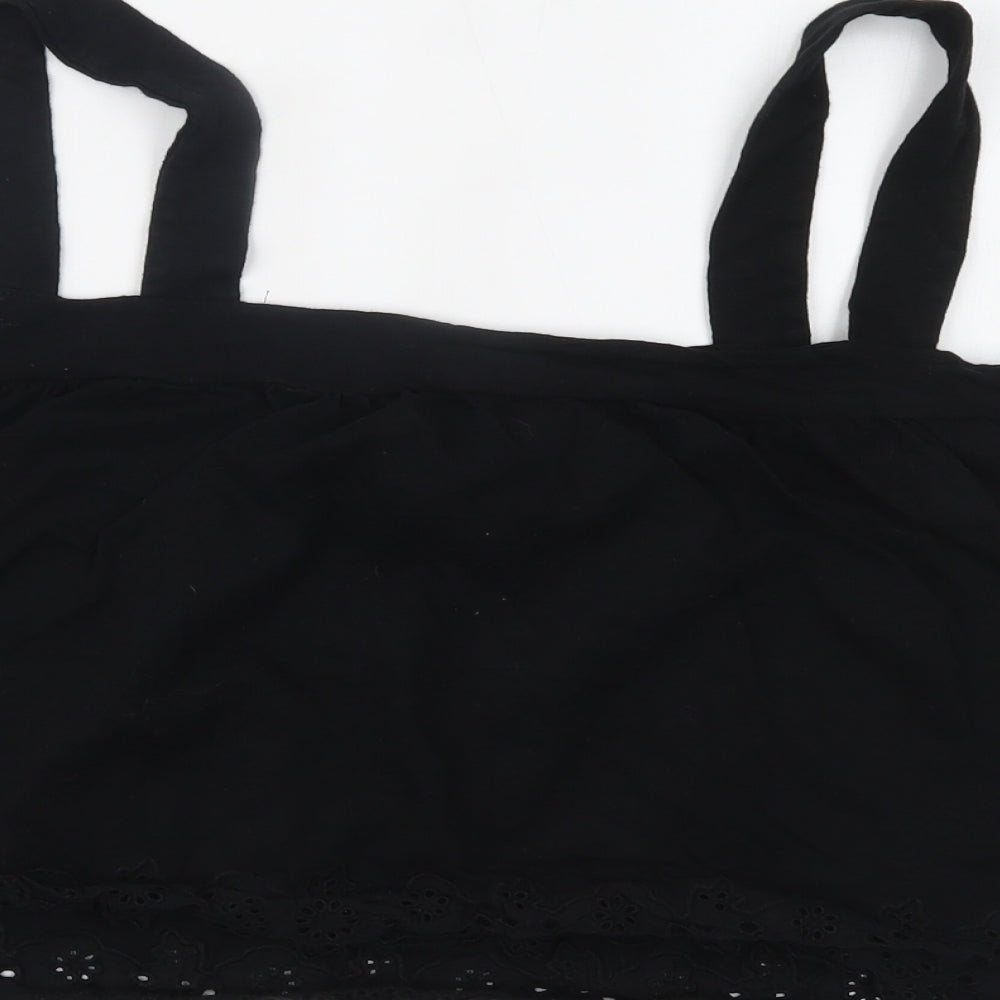 Womens UK Size XL H&M Black Cropped Tank