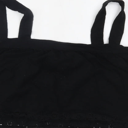 Womens UK Size XL H&M Black Cropped Tank