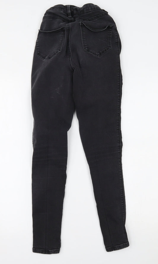 Very Womens Black  Denim Skinny Jeans Size 8 L27 in