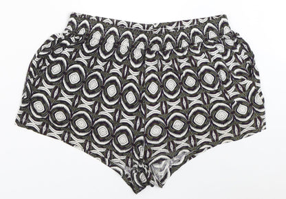 H&M Womens Multicoloured Geometric  Hot Pants Shorts Size M