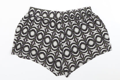 H&M Womens Multicoloured Geometric  Hot Pants Shorts Size M