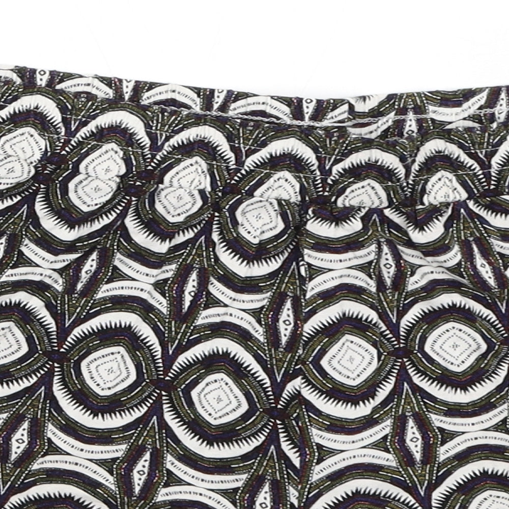 H&M Womens Multicoloured Geometric  Hot Pants Shorts Size M