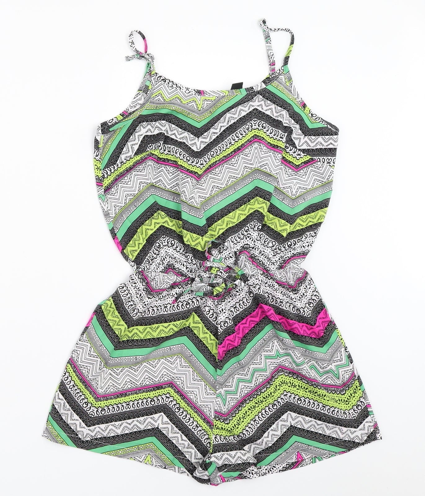 Atmosphere Womens Multicoloured Geometric  Playsuit One-Piece Size 8