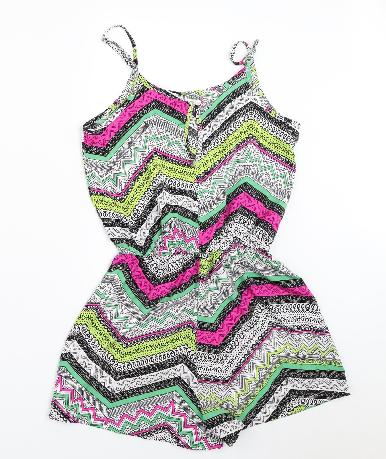 Atmosphere Womens Multicoloured Geometric  Playsuit One-Piece Size 8