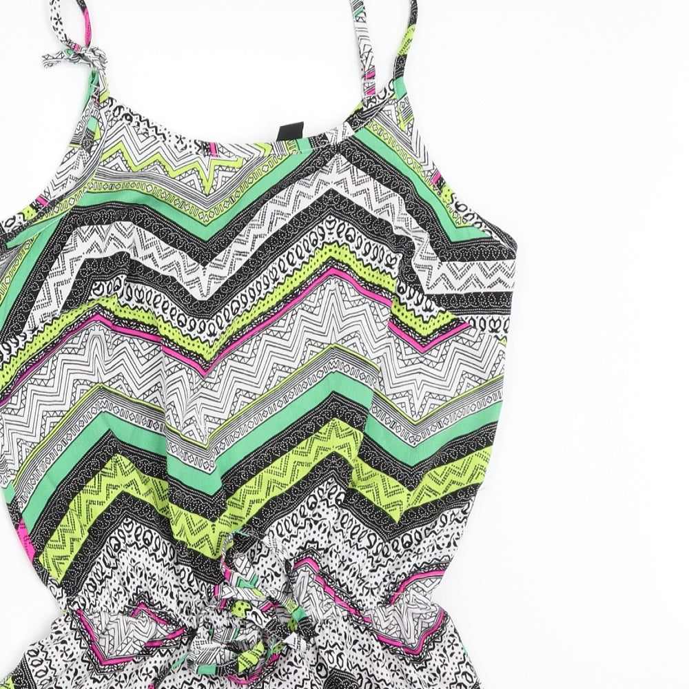 Atmosphere Womens Multicoloured Geometric  Playsuit One-Piece Size 8