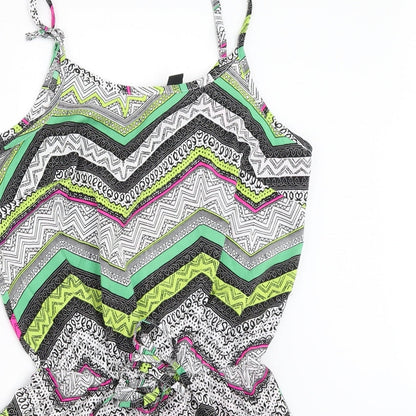 Atmosphere Womens Multicoloured Geometric  Playsuit One-Piece Size 8