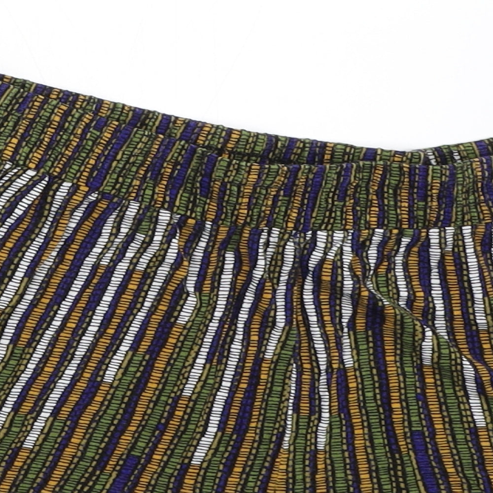 H&M Womens Green   Hot Pants Shorts Size M