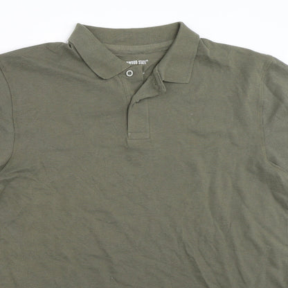 Cedar Wood State Mens Green    Polo Size M