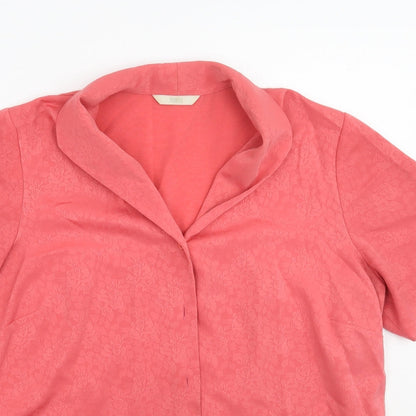 Womens UK Size 16 Marks and Spencer Pink Basic Button-Up