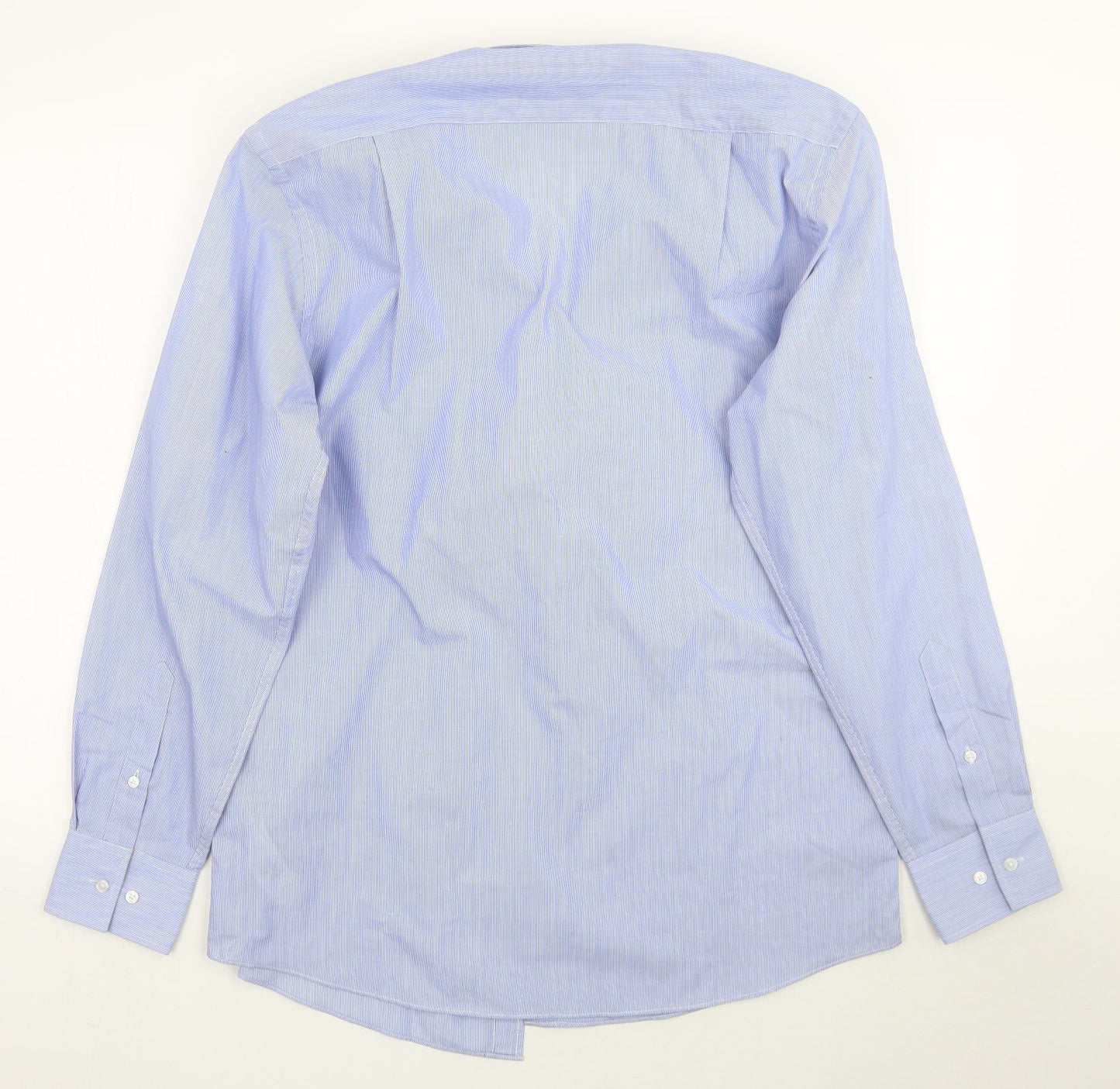 Mens UK Size 15.5 Collection Blue  Button-Up Long Sleeve Casual Shirt