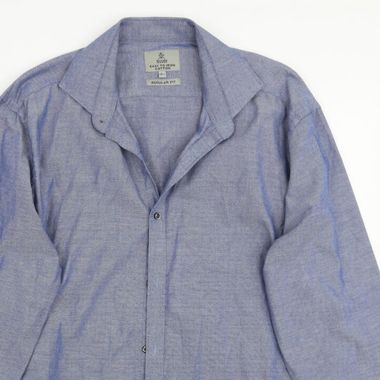 Taylor & Wright Mens Blue    Button-Up Size 15.5