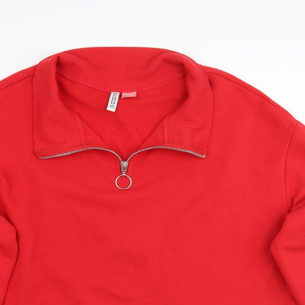 Womens UK Size M H&M Red Pullover Jumper