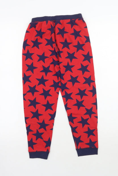 Marks and Spencer Girls Red Geometric   Pyjama Pants Size 9-10 Years