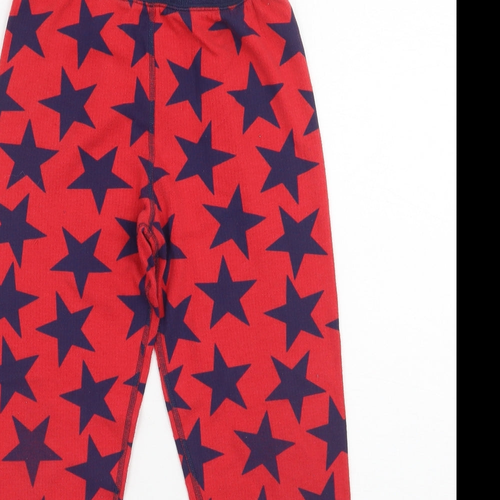 Marks and Spencer Girls Red Geometric   Pyjama Pants Size 9-10 Years