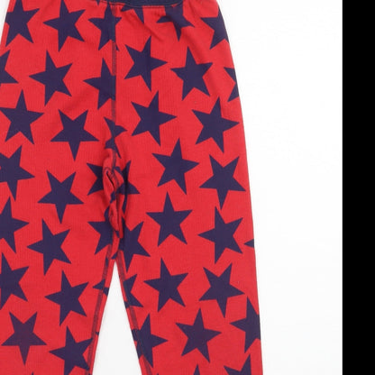 Marks and Spencer Girls Red Geometric   Pyjama Pants Size 9-10 Years
