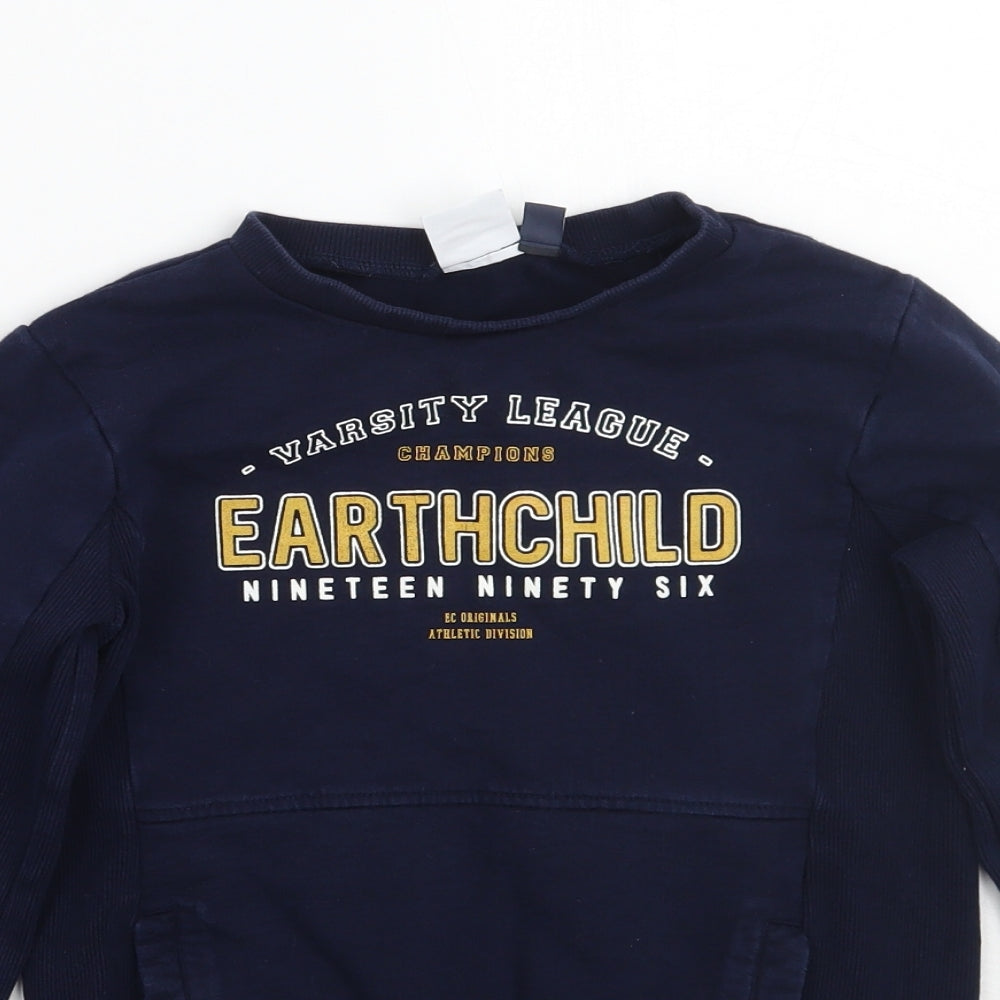Earth child Boys Blue   Pullover Sweatshirt Size 8-9 Years