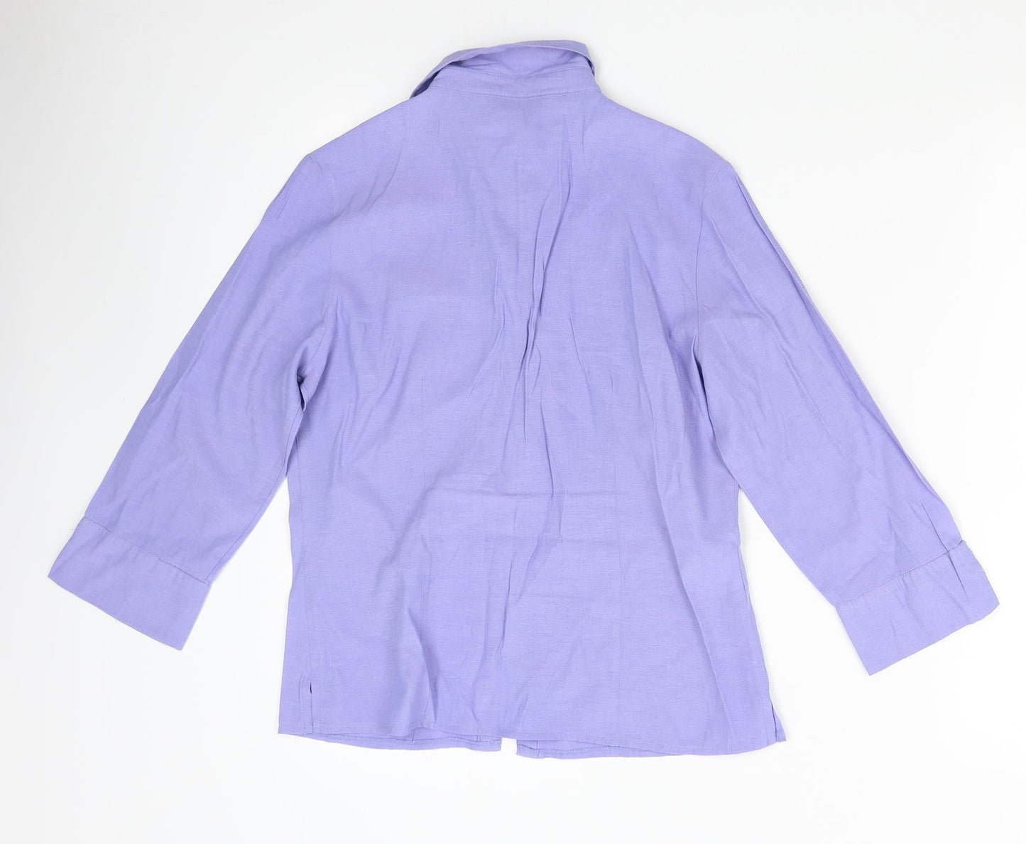 AMARANTO Womens Purple   Basic Button-Up Size 12