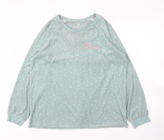 Primark Womens Green Polka Dot  Pullover Jumper Size 12