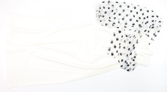 Nasty Gal Womens White Ikat  Dungaree One-Piece Size 8 L30 in