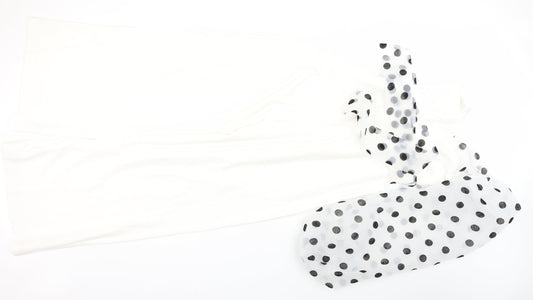 Nasty Gal Womens White Ikat  Dungaree One-Piece Size 8 L30 in