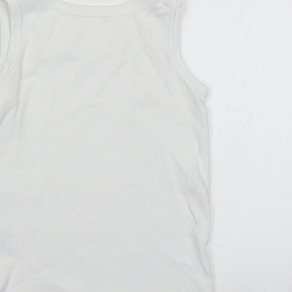 Marks and Spencer Boys White   Basic Tank Size 3-4 Years