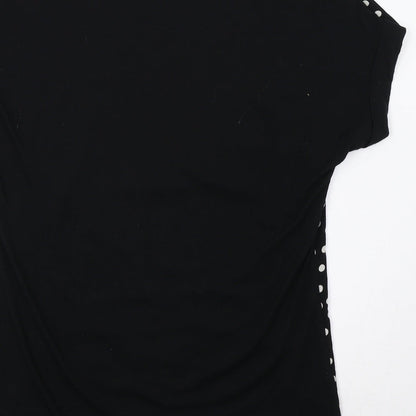 F&F Womens Black Polka Dot  Basic Blouse Size 6