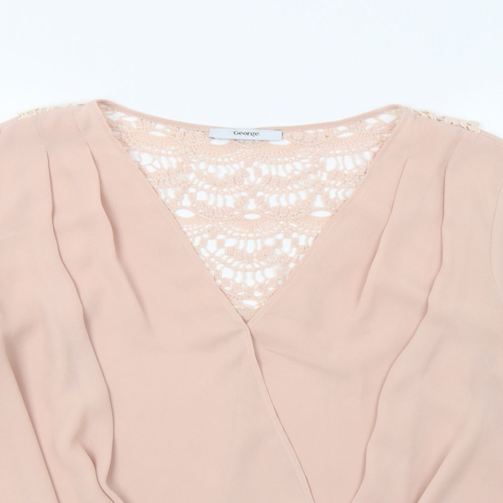 George Womens Pink   Basic Blouse Size 10