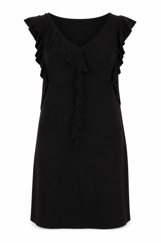 Front view of Wallis women’s black a-line, size UK 12