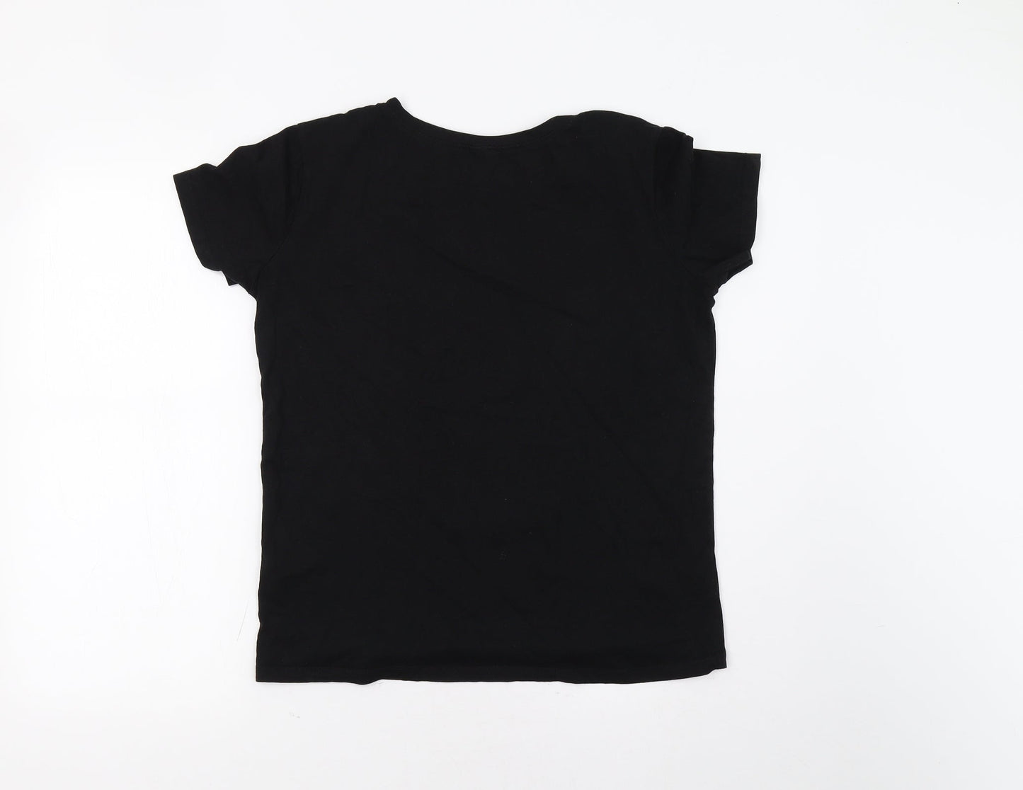 Womens UK Size M Sinsay Black Basic T-Shirt