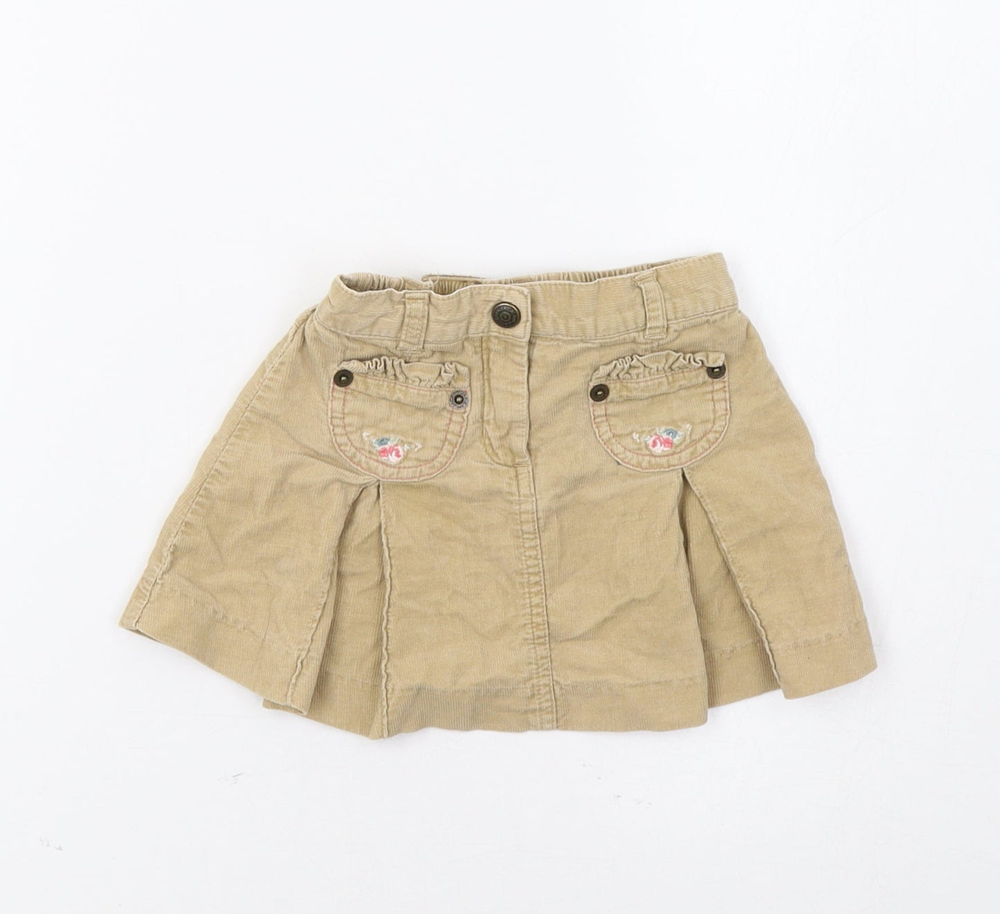 Janie & Jack Baby Brown Floral  Flare Skirt Size 6-9 Months
