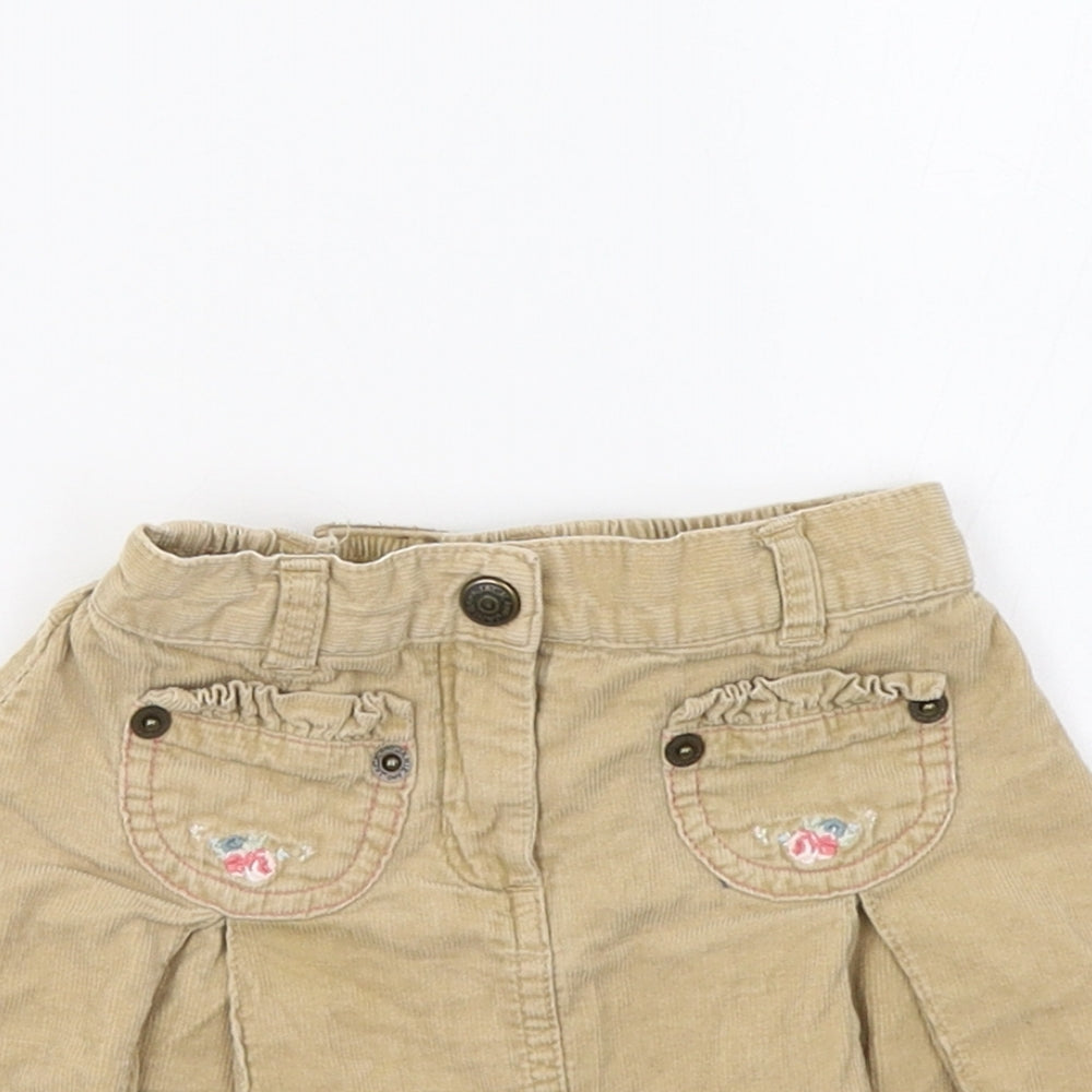 Janie & Jack Baby Brown Floral  Flare Skirt Size 6-9 Months