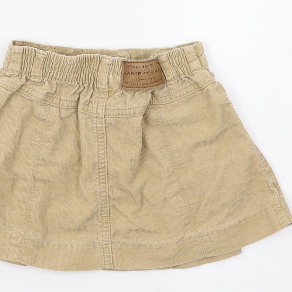 Janie & Jack Baby Brown Floral  Flare Skirt Size 6-9 Months