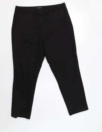 Womens UK Size 12 M&S Regular Fit Dress Pants Black Trousers