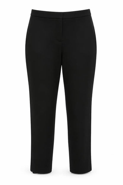 Front view of Marks & Spencer women’s black dress pants trousers, size UK 12, 26-inch leg