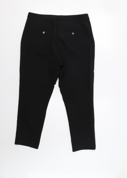 Womens UK Size 12 M&S Regular Fit Dress Pants Black Trousers