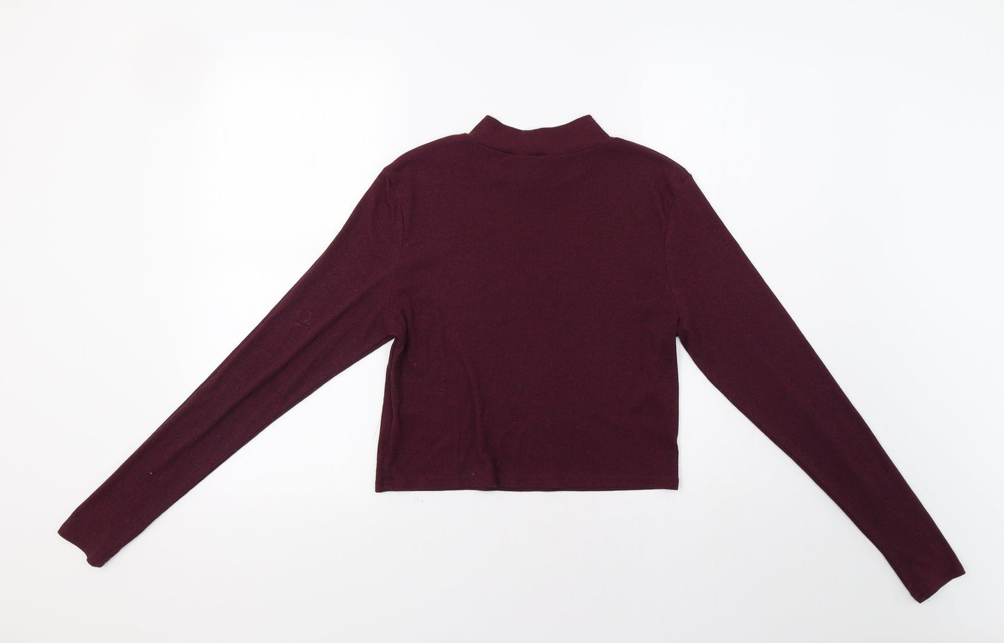 Womens UK Size L H&M Purple Cropped T-Shirt
